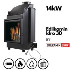   Edilkamin vízteres fatüzelésű kandalló idro 30 / 14,2kw / MEGSZÜNT A GYÁRTÁSA!