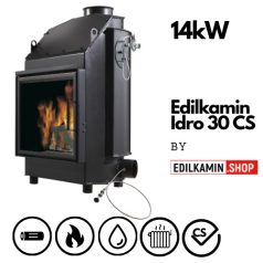   Edilkamin vízteres fatüzelésű kandalló idro 30 cs / 14,2kw - zárt rendszerre is / MEGSZÜNT A GYÁRTÁSA!