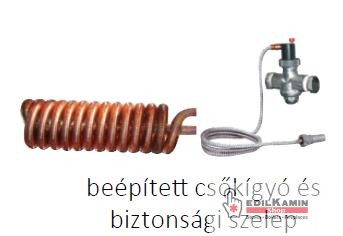 Edilkamin vízteres fatüzelésű kandalló Acquatondo PLUS 22 CS / 23kw zárt rendszerre is