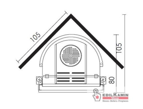 Edilkamin vízteres fatüzelésű kandalló acquatondo plus 29