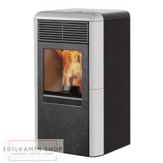   Edilkamin Point Plus pellet tüzelésű kályha 8kw / légcsatornázható / krémfehér