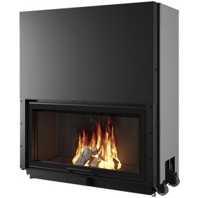   Edilkamin Windo 100 fatüzelésű tűztérbetét - fekete Ecokeram