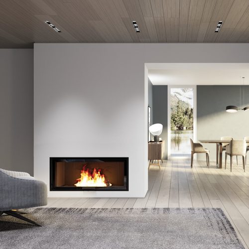 Edilkamin Windo 100 fatüzelésű tűztérbetét - fekete Ecokeram