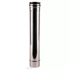   Edilkamin egyenes cső 1m (a3) / rozsdamentes inox 316/l szimplafalú ø 8cm tömítéssel
