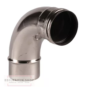  Edilkamin könyök (b2) 90°/ rozsdamentes inox 316/l szimplafalú ø 8cm tömítéssel