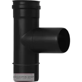   Edilkamin t toldóelem belso (e) / rozsdamentes inox 316/l feketére festett szimplafal ø 8 cm tömítéssel