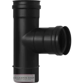   Edilkamin t toldóelem belso (e) / rozsdamentes inox 316/l feketére festett szimplafal ø 8 cm tömítéssel