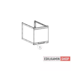 Edilkamin windo 3 p50 kicsi frontüveg.