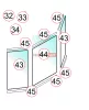 EDILKAMIN Üveg Glass 3  1él szögbe csisz  I  470x239mm
