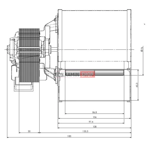 EDILKAMIN VETILÁTOR Levegő - CAD07B-009