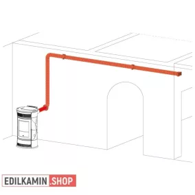   Edilkamin pellet air kit 11 bis meleg levegő elcsatornázásához ø 10 cm